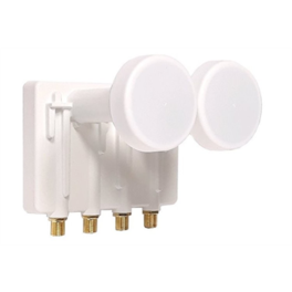 DI-WAY LNB MONOBLOCK QUAD 0,1dB 4,3st, WHITE LEOPARD LINE