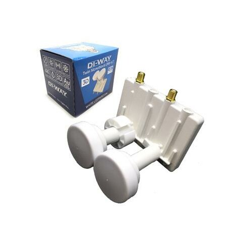 DI-WAY LNB MONOBLOCK TWIN 0,1dB 4,3st, WHITE LEOPARD LINE