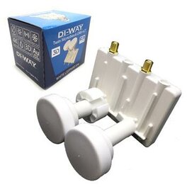 DI-WAY LNB MONOBLOCK TWIN 0,1dB 4,3st, WHITE LEOPARD LINE