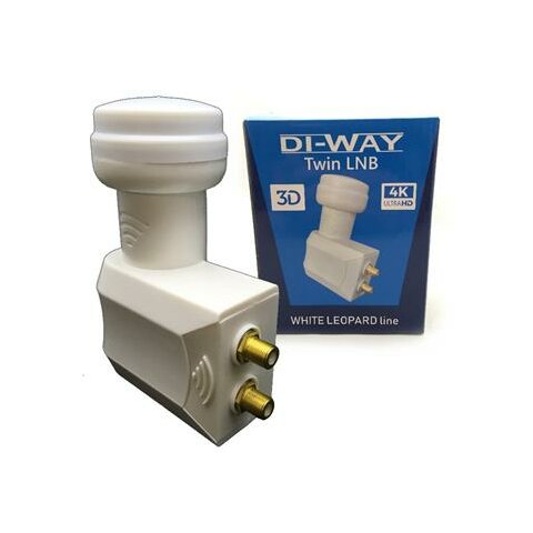 DI-WAY LNB TWIN 0,1 dB, WHITE LEOPARD LINE