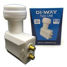 DI-WAY LNB TWIN 0,1 dB, WHITE LEOPARD LINE